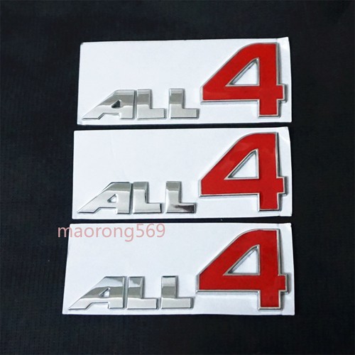 Silver chrome all4 - 3x, red